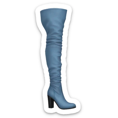 Dust blue thigh high boots sticker