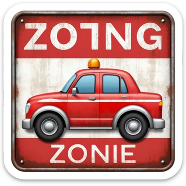 towing zone sticker