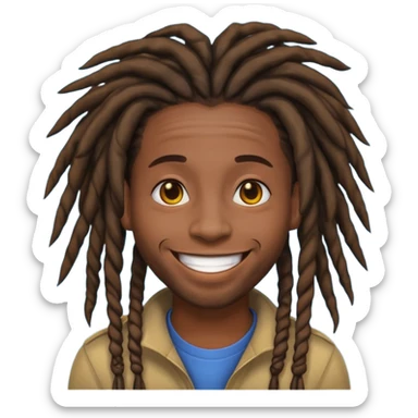 a black african with dreadlocks emoji sticker