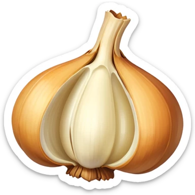 single peeled garlic clove  sticker