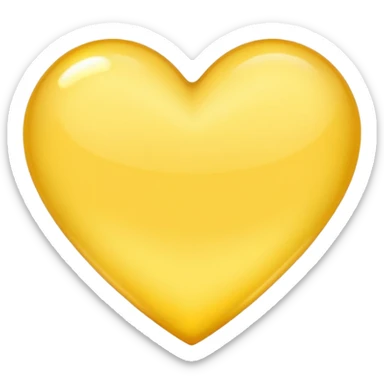 light yellow heart sticker