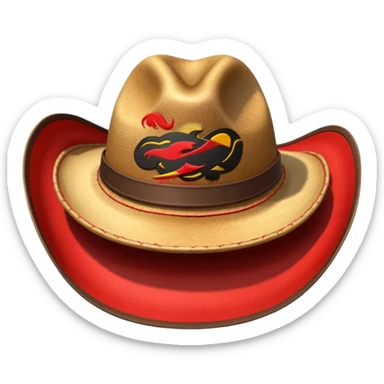 solo un sombrerito de explorador con detalles en rojo sticker