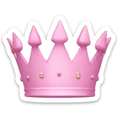 pastel pink crown sticker