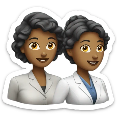 two white business women talking sticker