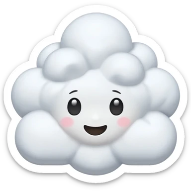 Marshmallow clouds sticker