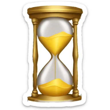 Gilded hourglass reflection of bars cafe sticker