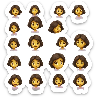 une fille brune qui demande pardon sticker