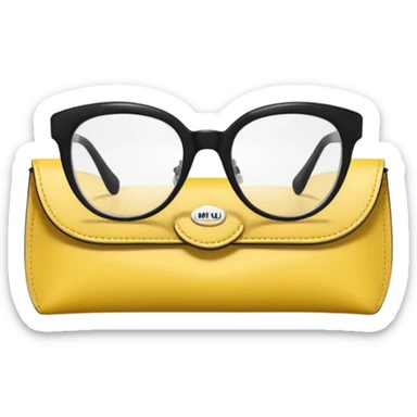 generate an ios genmoji of miu miu spectacles sticker