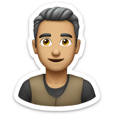 yeşil gözlü kahverengi saçlı sticker