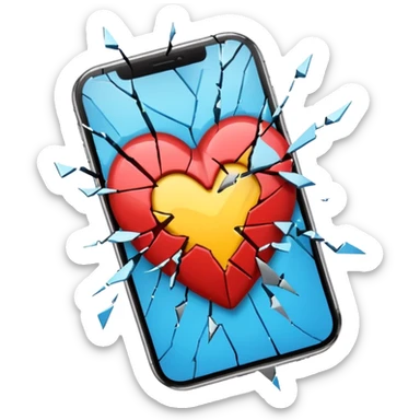 Emoji heart break iphone XR  sticker
