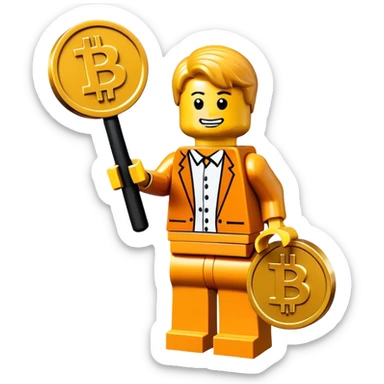 lego homme bitcoin sticker