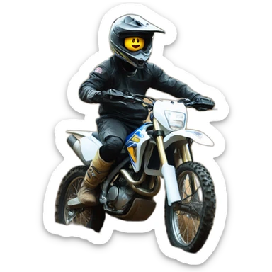 weeling on dirtbike sticker