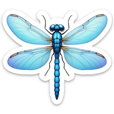cute dragonfly emoji, soft pastel colors, simple and friendly style sticker