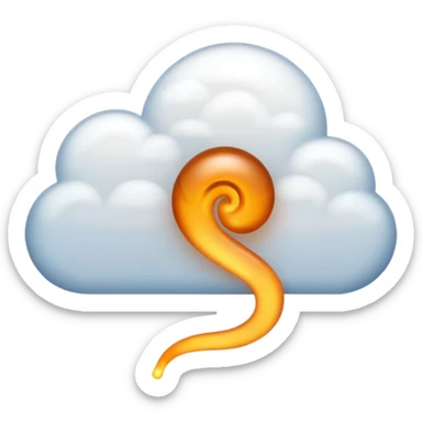 fart cloud from right to left sticker