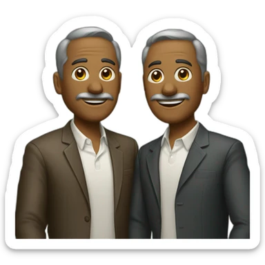 dos amigos teniendo una conversación sticker