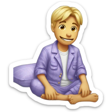 CARA DE DINOSAURIO TIERNO CON PIJAMA sticker