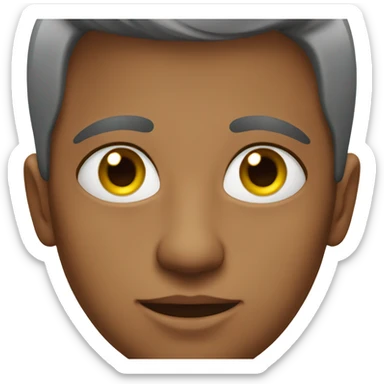 Face with bags under eyes sticker