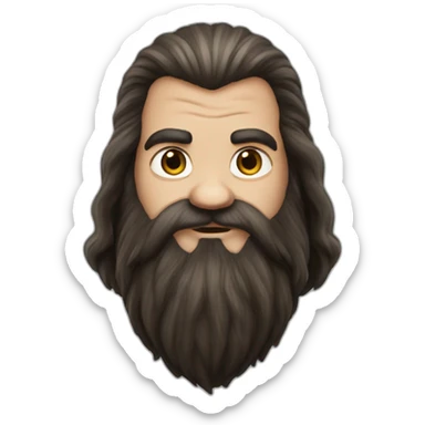 Hagrid whit short hear sticker