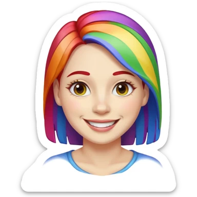 White lesbian rainbow coloured skin sticker