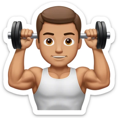 guy how to do bicep curls sticker