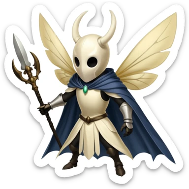 Hollow knight attacking hornet sticker