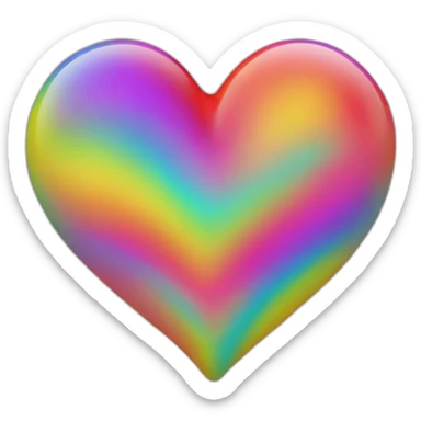 Colourfull heart sticker