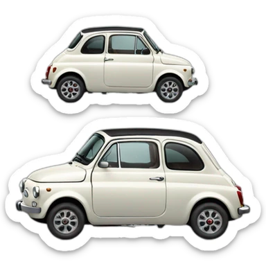 black fiat 500 sticker