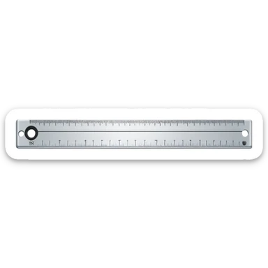 straight ruler measurement tool sticker