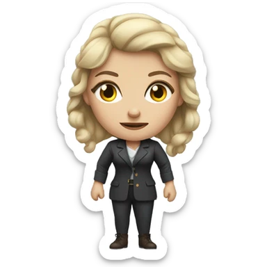 Muscular female sherlock holm sticker