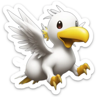 Moogle riding chocobo ff9 sticker