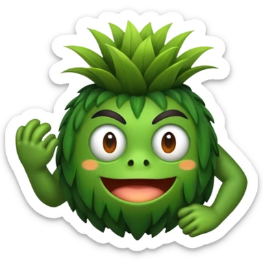 Sapo cururu segurando escova de cabelo  sticker