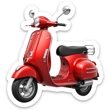 vespa roja sticker