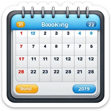 online booking schedule sticker