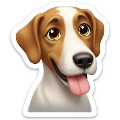 Dog saying good morning  sticker