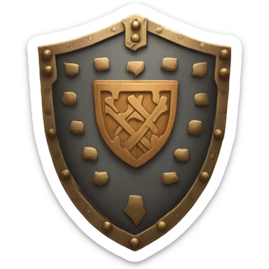 medieval shield with slack logo inside sticker