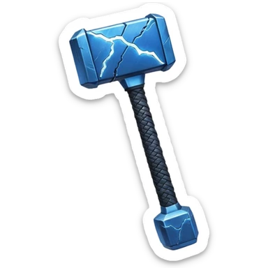 Thor hammer with thunder  sticker