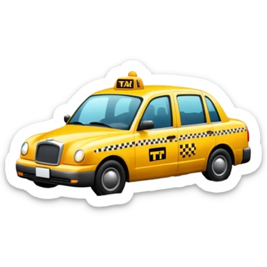 Taxi reflection + puddle, sticker