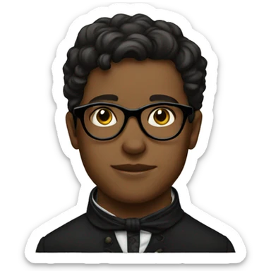 victorian young man with glasses sticker