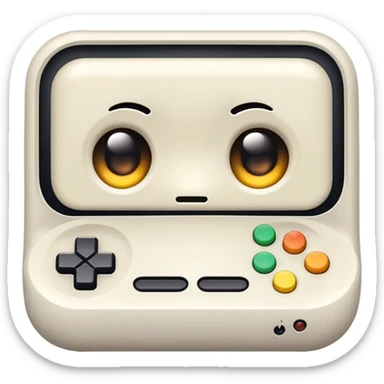Video game console happy eyes sticker