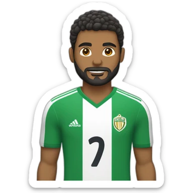 jugador de futbol con barba sticker
