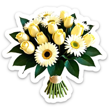 букет из ромашек sticker