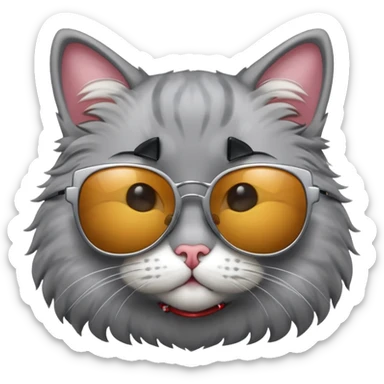 Cat with sunglasses sticker