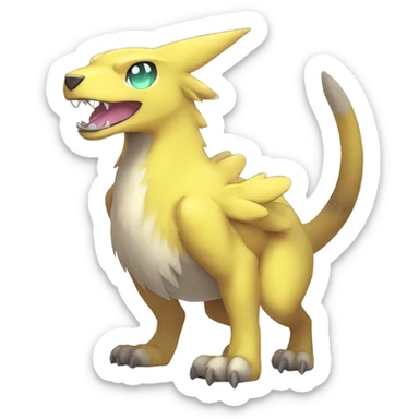 cute kawaii cool Digimon-Fakemon-animal full body sticker