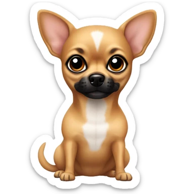 Brown chihuahua with black muzzle sticker
