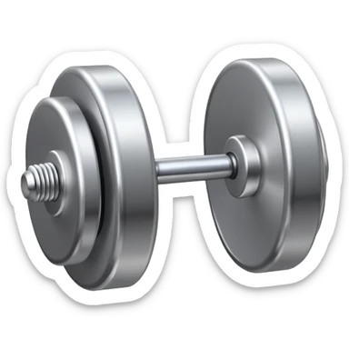 Silver barbell sticker