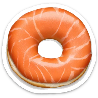 Salmon fish bagel  sticker