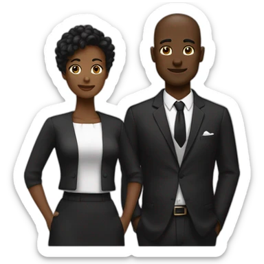 Plusieurs hommes noires avec une femme blanche sticker