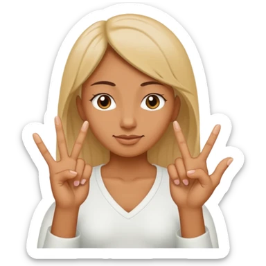 fingering vagina with middle two middle fingers sticker