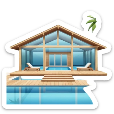 pool house sticker