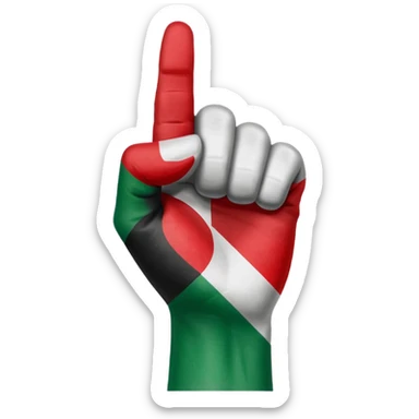 Palestine flag raised fist sticker